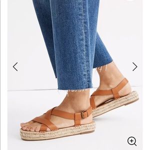 Madewell Malia Espadrille Sandal size 9 Brown BNIB
